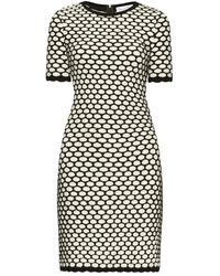 Oscar de la Renta - Two-Tone Mini Dress - Lyst