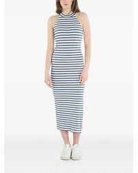 EA7 - Ribgebreide Jurk - Lyst