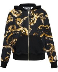 Versace Jeans Couture - Barocco-Print Zip-Up Hoodie - Lyst
