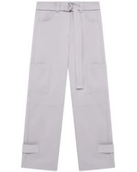 MSGM - Cargo Broek Met Ceintuur - Lyst