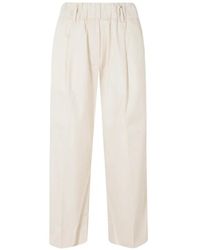 Myths - Elasticated-Waist Straight Trousers - Lyst