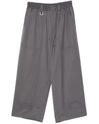 Y-3 - Pinstripe-Pattern Trousers - Lyst