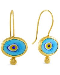 Ottoman Hands - Alara Evil Eye Drop Earrings - Lyst