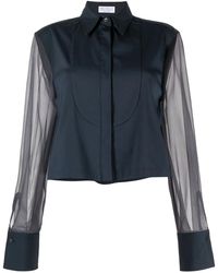 Brunello Cucinelli - Sheer-Sleeves Shirt - Lyst
