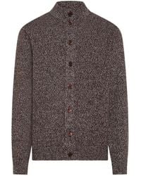 Seventy - Cardigan Boutonné En Maille Chinée - Lyst