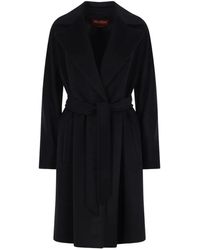 Max Mara - Abrigo Con Solapa De Muesca Y Cinturón - Lyst