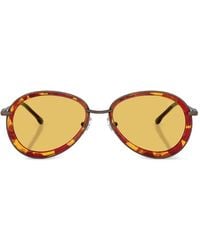 DIESEL - Tortoiseshell-Effect Round-Frame Sunglasses - Lyst