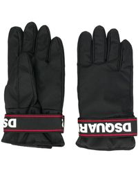 DSquared² Guanti con logo - Nero