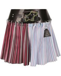 Chopova Lowena - Statement-belt Pleated Mini Skirt - Lyst