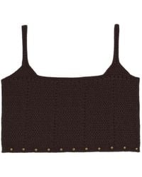 A PAPER KID - Studded Knitted Top - Lyst