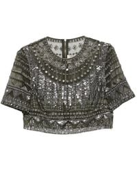Elie Saab - Sequin-Embellished Beaded Top - Lyst