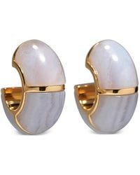 Lizzie Fortunato - Zellige Agate Hoop Earrings - Lyst