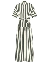 Marella - Striped Belted Shirt Dress - Lyst