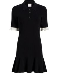 Cinq À Sept - Keaton Ribbed-Knit Ruffled Midi Dress - Lyst