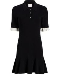 Cinq À Sept - Keaton Ribbed-Knit Ruffled Midi Dress - Lyst