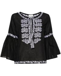 P.A.R.O.S.H. - Ciclone Floral-Embroidered Blouse - Lyst