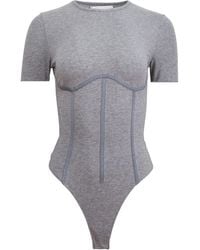 Fleur du Mal - Organic-Cotton T-Shirt Bodysuit - Lyst