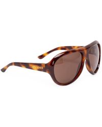 Gucci - Tortoiseshell-Effect Pilot-Frame Sunglasses - Lyst