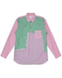 Comme des Garçons - Gingham-Check Zip-Detail Shirt - Lyst