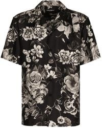 Dolce & Gabbana - Floral-Print Silk Shirt - Lyst