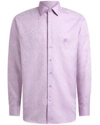Etro - Cotton Jacquard Shirt With Paisley Motif And Pegaso Embroidery - Lyst