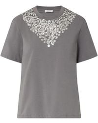 Liu Jo - T-Shirt With Jewel Embroidery - Lyst