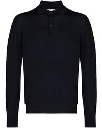 Brunello Cucinelli - Knitted Long-sleeve Polo Shirt - Lyst