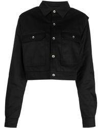 Rick Owens - Cut-Out Cropped Jacket - Lyst
