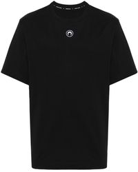 Marine Serre - T-Shirt mit Logo-Stickerei - Lyst