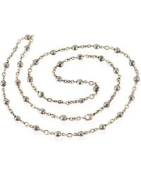 Sylva & Cie - Hematite Beaded Necklace - Lyst