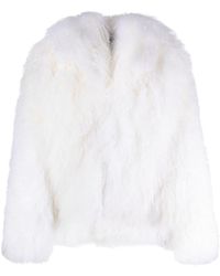 The Attico - Wide-sleeve Shearling Jacket - Lyst