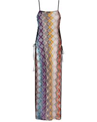 Missoni - Zigzag-Pattern Midi Dress - Lyst