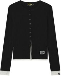 Mini Cream - Button Ribbed Cardigan - Lyst