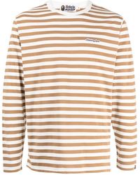 A Bathing Ape - Hoop Striped Cotton T-shirt - Lyst