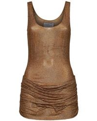 GIUSEPPE DI MORABITO - Crystal-Embellished Draped Mini Dress - Lyst