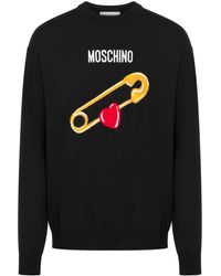 Moschino - Gestrickter Intarsien-Pullover - Lyst