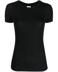 L'Agence - Round-neck Short-sleeved Top - Lyst