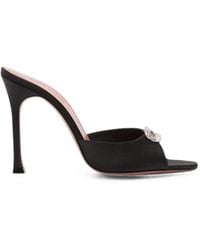 AMINA MUADDI - Mini Camelia Slippers 105 Satin - Lyst