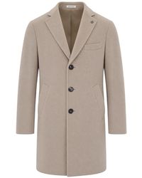 BRERAS Milano - Single-Breasted Notched-Lapels Coat - Lyst