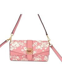 Michael Kors - Sac Porté Épaule À Plaque Logo Et Imprimé Fleurs - Lyst