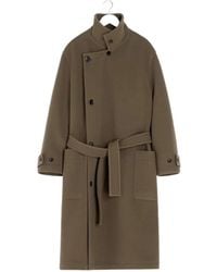 Lemaire - Manteau Ceinturé À Design Portefeuille - Lyst