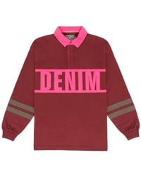 DENIM TEARS - Down By The Tears Long-Sleeve Polo Shirt - Lyst