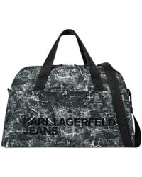 KARL LAGERFELD - Nylon Graffiti Print Gym Bag - Lyst