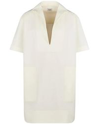 Tod's - V-Neck Patch-Pocket Dress - Lyst