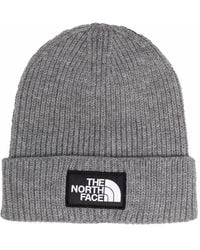 The North Face - Logo-Patch Ribbed Beanie - Lyst