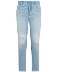 DSquared² - Super Bleached Stretch Teddy Jeans - Lyst