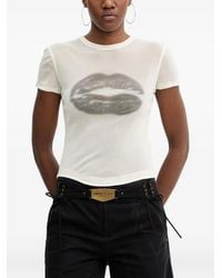 Miss Sixty - T-Shirt Imprimé À Texture Floquée - Lyst