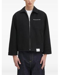 Neighborhood - Melton Logo-Emblem Zip-Up Shirt Jacket - Lyst
