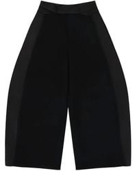 Entire studios - Ental Satin-Panel Wide-Leg Trousers - Lyst