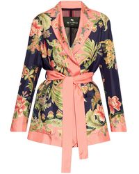 Etro - Silk Blazer - Lyst